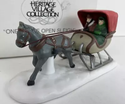 1988 Dept 56 Dickens Heritage Village  One Horse Open Sleigh  With BOX 5982-0 • $11.69