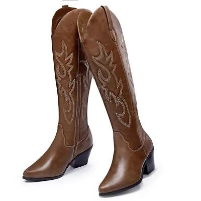 UOCUFY Cowgirl Boots Women Vintage Western Boot OPEN BOX NEW Size 7 • $25