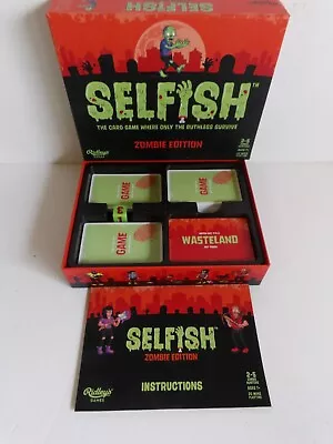 Ridley's Games Selfish: Zombie Edition Game Strategy - Great Minimal/Unused • £10