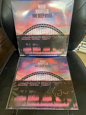 Sold Out Mark Knopfler One Deep River Double Vinyl Signed 12  X 12  Card • $166.41