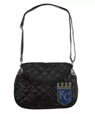 MLB Kansas City Royals Sport Noir Quilted Saddlebag Purse Black - NWT • $18.99