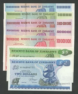 ZIMBABWE $100 Trillion Billion UNCIRCULATED Banknotes 100% UK TRUSTED SELLER  • £2.50