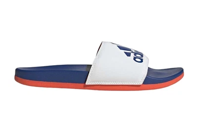 $49.99 • Buy Adidas Men's Adilette Comfort Slides (White/Blue/Solar Red, Size 8 US), Shoes &