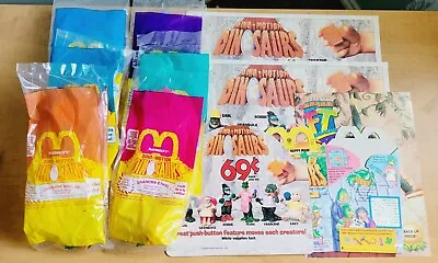 Vintage 1990s Mcdonalds Dinosaurs Lot Figurines Placemats Display Happy Meal Box • $47.33