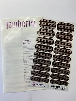 $13 • Buy Jamberry Nail Wraps Full Sheet - Saturn Rose Gold Chevron￼