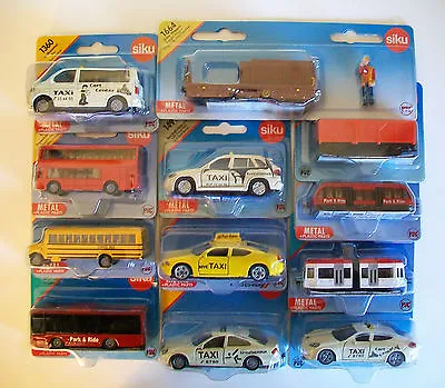 £8.19 • Buy SIKU Blister Carded MINIATURE Vehicles - BUSES, TAXIS, TRAINS & TRAMS (8 - 9cm)