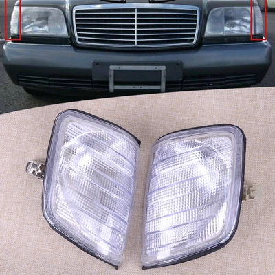 $40.75 • Buy 2Pcs Corner Light Turn Signal Cover Lampshade Fit For Benz E-Class W124 85-1995