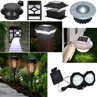 £9.99 • Buy Solar Powered Fence/deck/gutter/torch/post Lights Step Doorwall Led Garden Light
