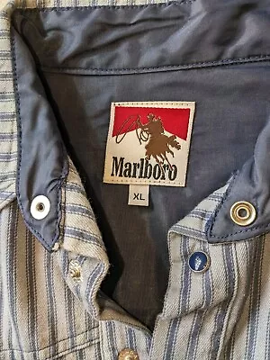 Marlboro Classics Mens Long Sleeve Shirt Or Jacket. Trucker Denim Look.  Soft Wt • $38.88