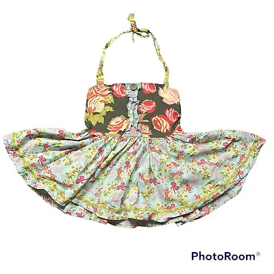 Matilda Jane Size 10 Bowie Roundabout Tank Serendipity Halter Top Floral • $25