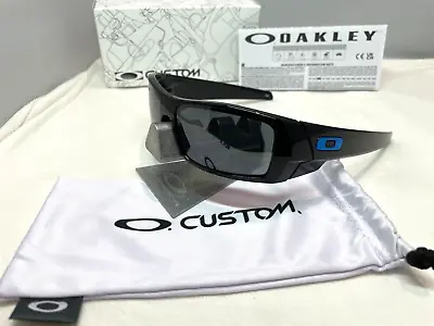 Oakley Gascan Custom Polished Black Blue Icons Prizm Black Polarized Sunglasses • $175