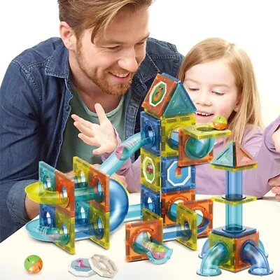STEM - Magnet Tiles 3D Magnetic Building Blocks Toys 98 PCS For Kids GIFT SET • $33.73