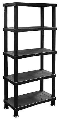 Heavy Duty 5 Tier Plastic Storage Shelf Home Garage Shelving Unit Shelves Rack • £34.99