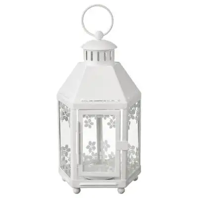 Ikea KRINGSYNT Lantern For Tealight In/outdoor White 21 Cm • £12.44