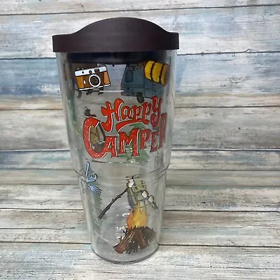 $19.64 • Buy TERVIS Happy Camper Tumbler Cup Lid Hot Cold Drinks Insulated 24oz