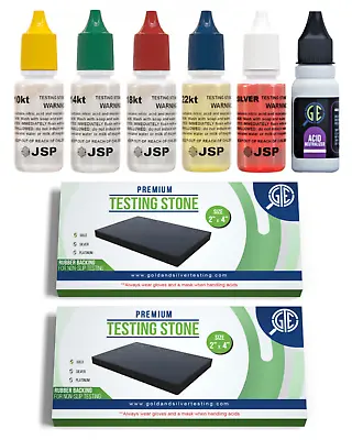 Gold Silver 10K 14K 18K 22K 24K Jewelry Tester Kit JSP Neutralizer Acid Metals • $21.99