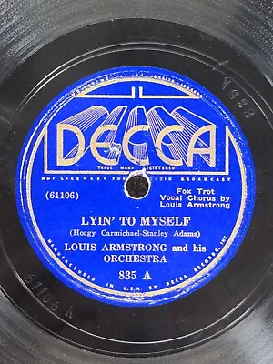 $16.50 • Buy 78 RPM Lyin' To Myself Ev'ntide Louis Armstrong Decca 835 A22