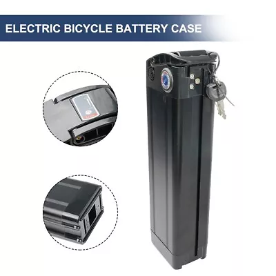 48V-Large Capacity 1865 Holder Black E-bike Bicycle Battery Box Plastic Case • $51.13