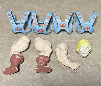 Vintage Mattel MOTU Masters Of The Universe He-Man Armor & Figure Body Parts Lot • $100