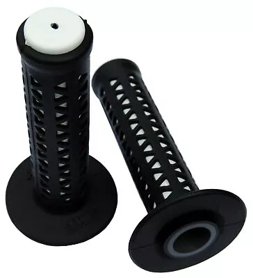 AME Old School BMX Unitron Bicycle Grips - BLACK Over WHITE • $36.99