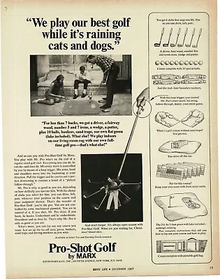 £7.86 • Buy 1967 MARX Pro-Shot Golf Game Dad And Kids Playing Indoors Vintage Print Ad