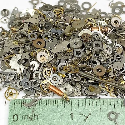 30 Grams Watch Parts Steampunk Wheels Gears Hands Altered Art Watchmakers Lot  • $9.99