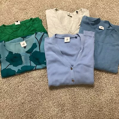 CAbi Lot Of 5 Spring Tops & Sweaters Size S & M In Nice Pre Owned Condition • $52