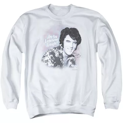 Elvis Presley Lonesome Tonight Crewneck Sweatshirt Licensed Music King White • $24.49