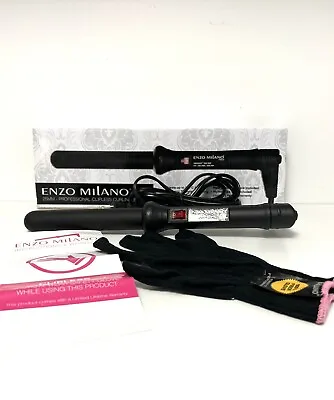 Enzo Milano 25mm Clipless Curling Iron Wand Black Glove Non-Stick Barrel NO DVD • $11.99