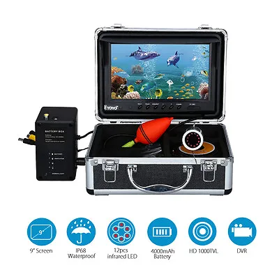 Eyoyo 30M 9  Underwater Fishing Camera 8GB Fish Finder 1000TVL IR Video DVR • $229