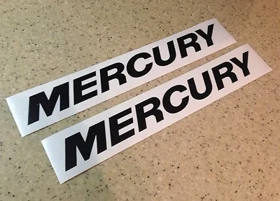 Mercury Vintage Outboard Motor Decals 11  Black FREE SHIP + FREE Fish Decal! • $12