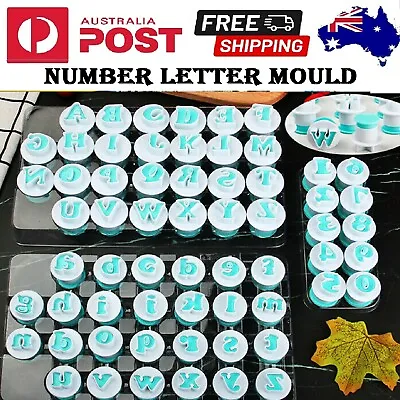 $19.99 • Buy 26 Alphabet Number Letter Fondant Icing Cutter Set Mould Cake Decorating Tool AU