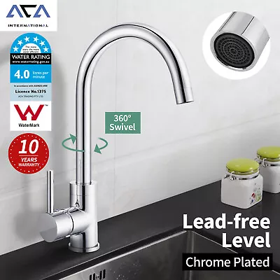 Kitchen Mixer Tap Laundry Sink Basin Faucet Brass Swivel Gooseneck Spout WELS • $59.90