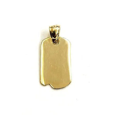 14k Yellow Gold Tiny Medical ID Dog Tag Name Tag Pendant Charm Fine Jewelry 1.3g • $110
