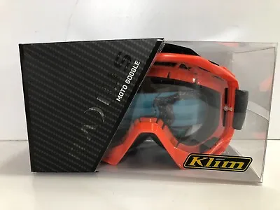 Klim Radius Moto Goggle - Rattler Orange Clear - 3049-000-000-001 • $33.99