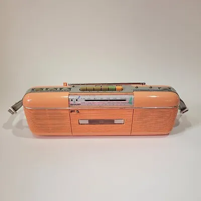 Vintage Sharp Qt-50P Pink Am/Fm Cassette Player Stranger Things Works W/issues • $82.88