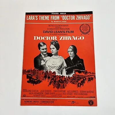 Doctor Zhivago “Lara's Theme” 1965 VINTAGE Sheet Music • $12