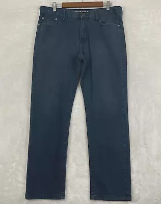 Ring Of Fire Slim Straight Jeans Mens Size 36X30 (Fits 34x32) Blue Cotton • $11.20