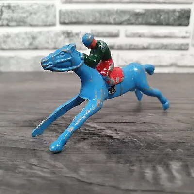 Vintage 1960's Chad Valley Escalado Board Game Metal Horse & Rider Blue • £9.95