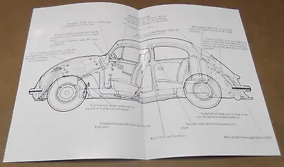 ★★rare-1970 Volkswagen Beetle  1945-1973  Specs Breakdown Poster Ad Vw 70 Info★★ • $11.69