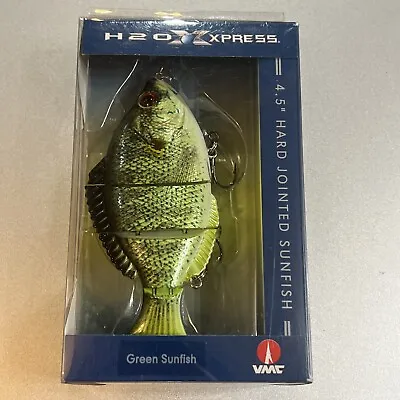 H2O XPRESS 4.5  HARD JOINTED GREEN SUNFISH Dive Bait Realistic 3D Eyes Lure • $9.95