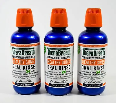 $39.95 • Buy Lot 3 TheraBreath Healthy Gums CPC Formula 16oz Oral Rinse CLEAN MINT 10/2023