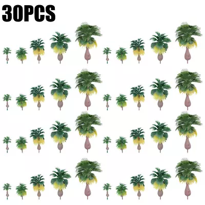 30Pcs Coconut Palm Tree Layout Model Train Palm Trees Tropical Forest Landscape • $16.79