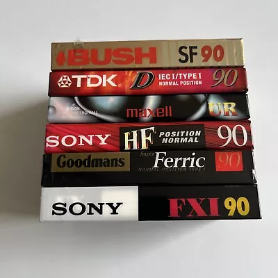 6x Audio Tape Cassette Bundle Brand New Blank Bush Maxell TDK Sony C60 C90 • £19.99