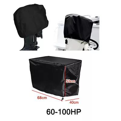 1pc Black 60 To 100 HP Boat Outboard Motor Engine Cover Oxford Cloth Waterproof • $30.68