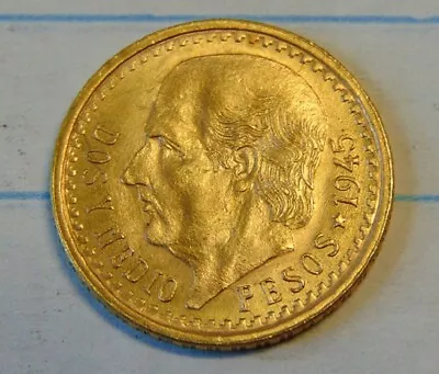 Mexico - 1945 (2 1/2) Dos Y Medio Pesos .900 Gold Coin • $174