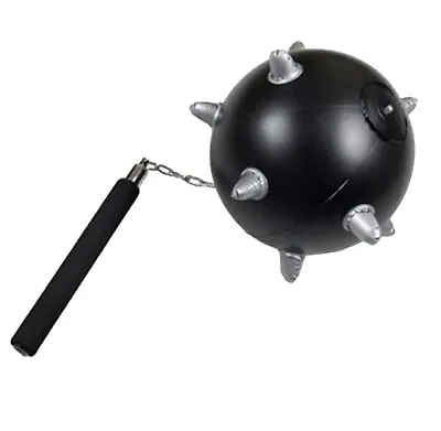 Inflatable SPIKED BALL & CHAIN FLAIL Mace Meteor Hammer Cosplay LARP Prop Weapon • $12.97