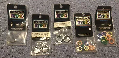 5 Packages Of Body Jewelry Morbid Metals 14G 10G Slave & O Rings Claw Piercings • $17