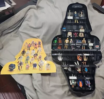 Lot Of 25 1980s Vintage Star Wars Action Figures In Darth Vader Collector Case • $80