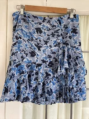 £60 • Buy Ladies Reiss Lyon Print Multi Blue Mini Skirt - Uk 12 - Bnwt